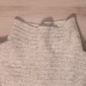Free People Womens Turtle Neck Sweater Open Back w/ Zipper Closure Gray Medium